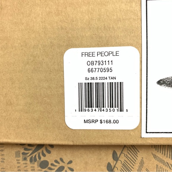 Free People In The Loop Woven Boots Tan Leather Boho Ankle Block Heel Festival - Picture 7 of 7